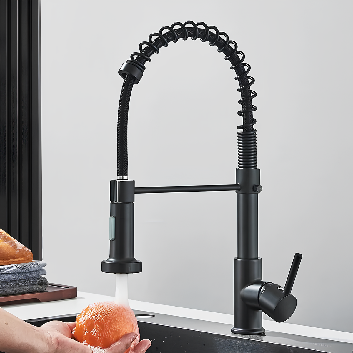 matte pull kitchen sink tap